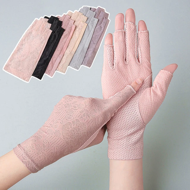 Gants Courts En Dentelle Sans Doigts Pour Femme - Taille Unique, élégants Pour Soirée/mariage