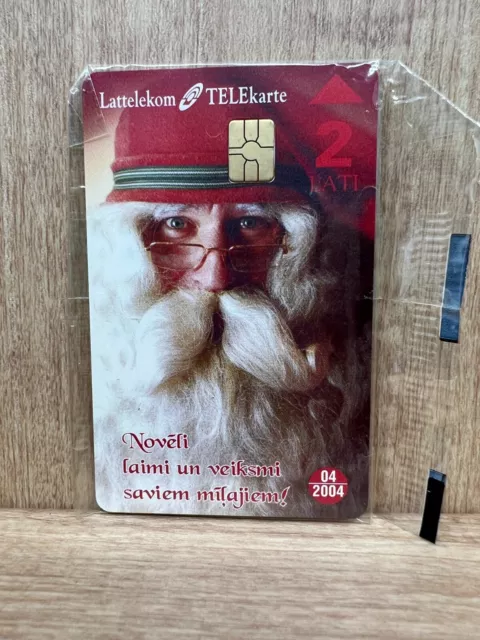 Vintage Christmas Santa Claus Phone Card Telekarte Hotel Rolands