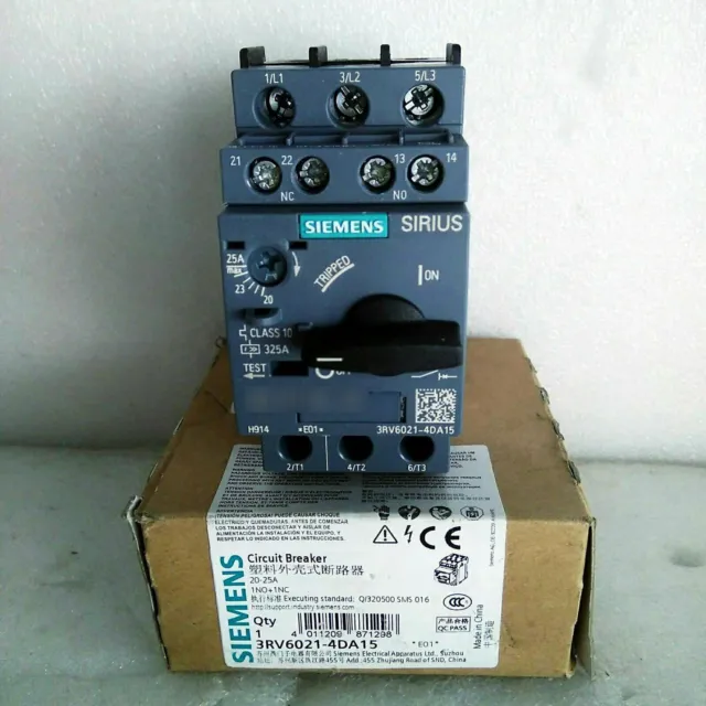 1PC New Siemens 3RV6021-4DA15 Circuit Breaker In Box Free Shipping 3RV60214DA15