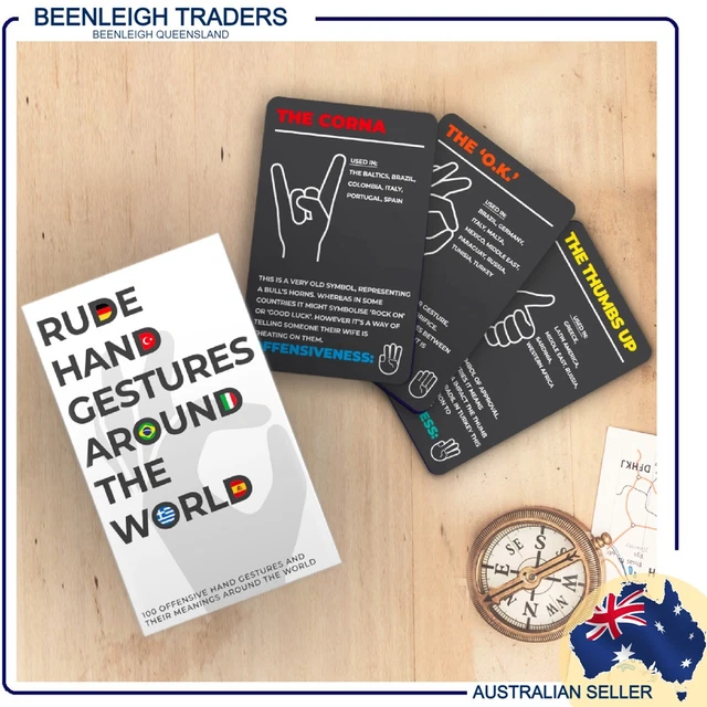 RUDE HAND GESTURES AROUND THE WORLD 100 Cards To Guide You Through Your ...