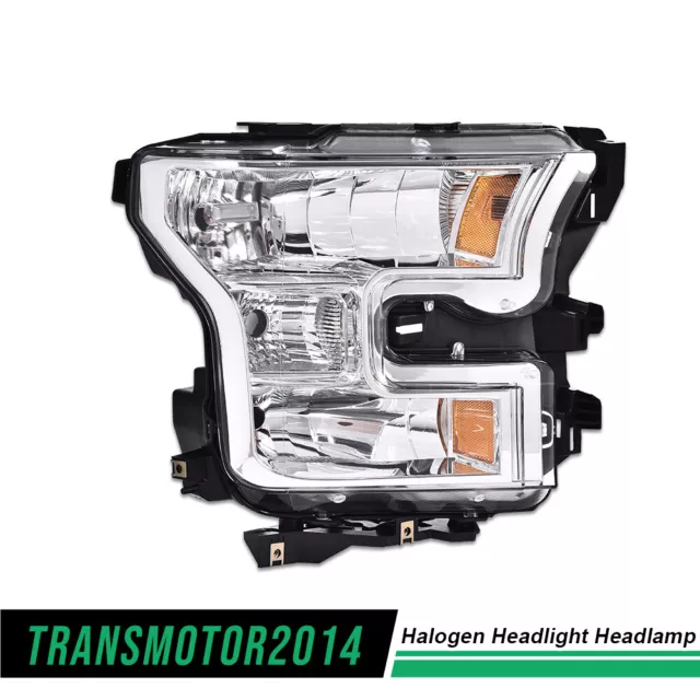 Fit For 2015 2016 2017 Ford F150 Halogen Headlight Headlamp Passenger Side New