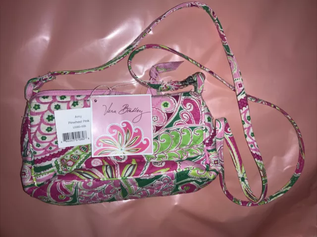 VERA BRADLEY PINWHEEL PINK Crossbody Amy Breast Cancer Awareness