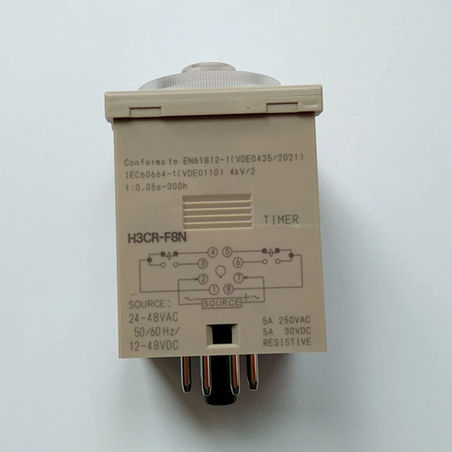New Time Delay Relay For Omron H3CR-F8N AC 24-48V In Box