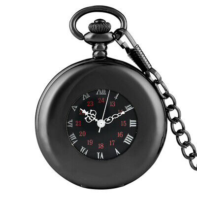 Steampunk Unisex Skeleton Mechanical Handwind Pocket Watch Pendant Chain Gift