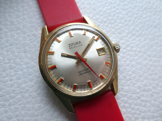 BEAUTIFUL VERY RARE Vintage ZITURA Compressor Men s dress watch