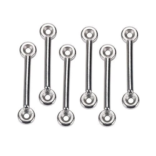 6 Pcs Stainless Bimini Boat Top Pad Eye Straps Footman's Loop Tie Down
