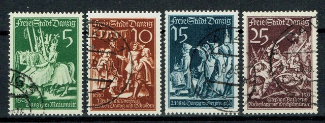 Freie Stadt Danzig,Tag der Briefmarke, Minr 302 - 305 , gestempelt  Lot 107