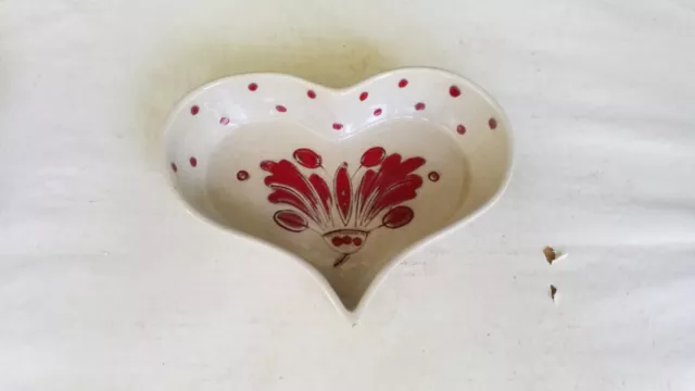 Vintage California Pottery Cleminson Heart Shaped Bowl