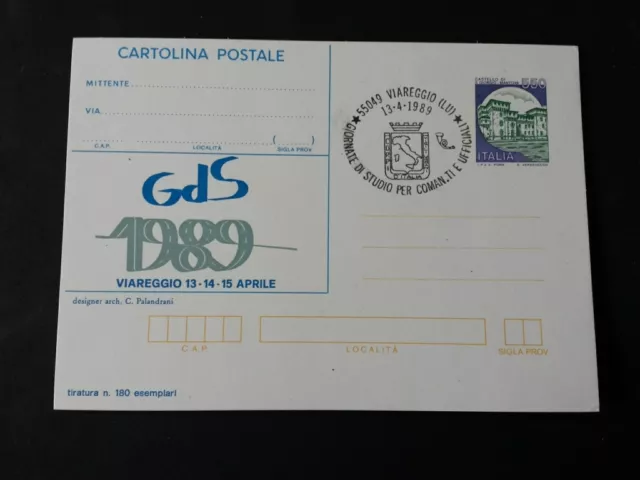 Intero Postale   Viareggio Giornate Di Studio 1989