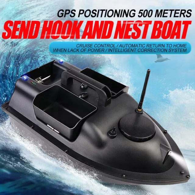 GPS RC BAIT Boat Fishing Tool 4.4lb Loading Nesting Boat Remote