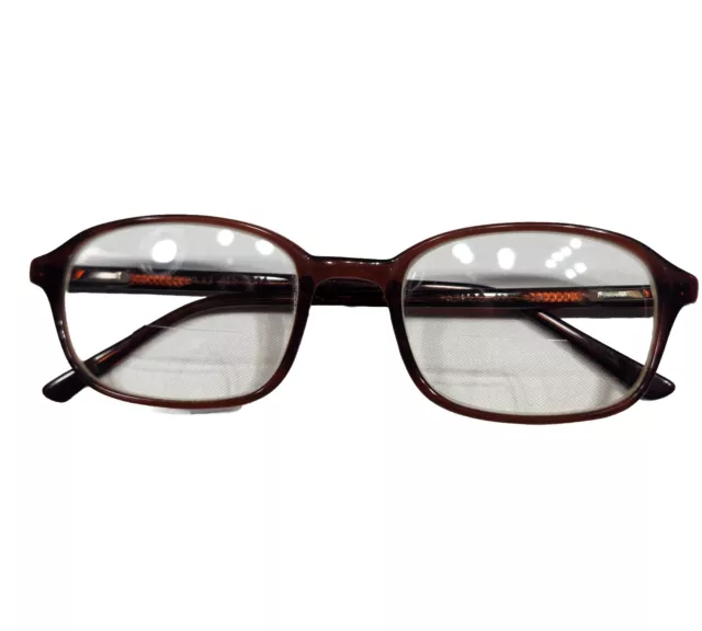 US Army VTG Eyeglasses Frames Mod. ROMCO 4 1/2- 5 3/4 Brown  52[]20 With Case