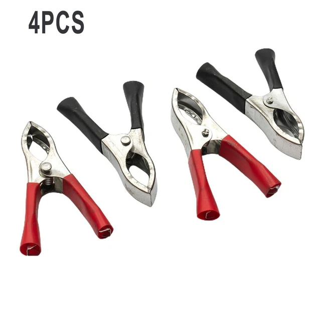 30A 75mm Replacement CCar Van Battery Test Lead Insulated Test Alligator Clips*4