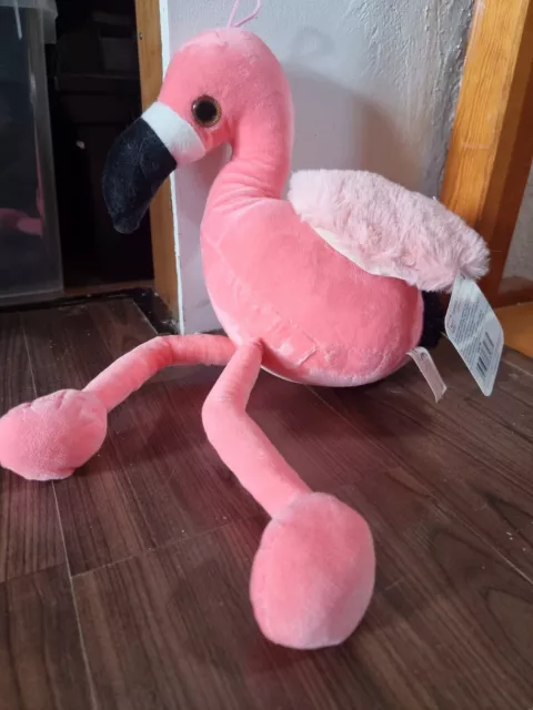 Glubschi Flamingo Kuscheltier Plüsch Stofftier pink glitzer 40 cm Neu Rosa