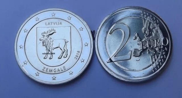 2 Euro Gedenkmünze LETTLAND LATVIA 2018 ZEMGALE  Unz.
