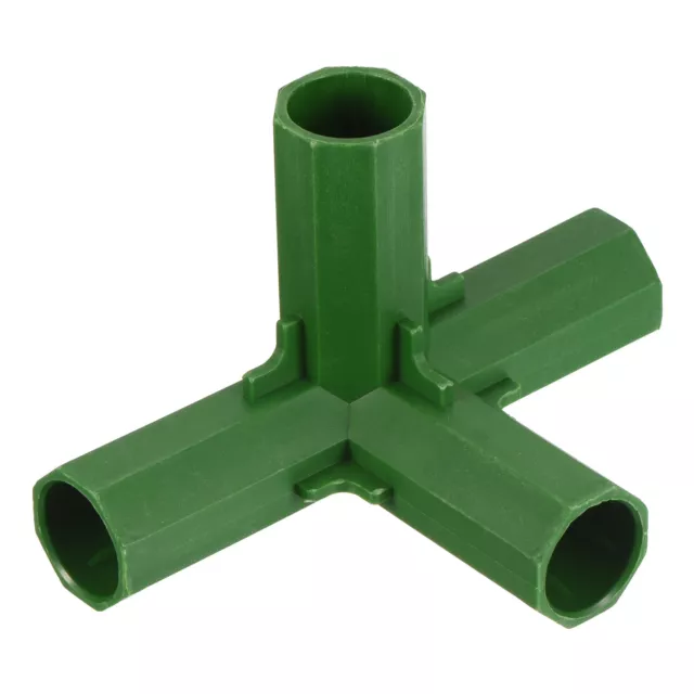 Jardinería Marco Conector 17mm Plástico Codo 4 Vías Tubería Junta Verde 25pzs