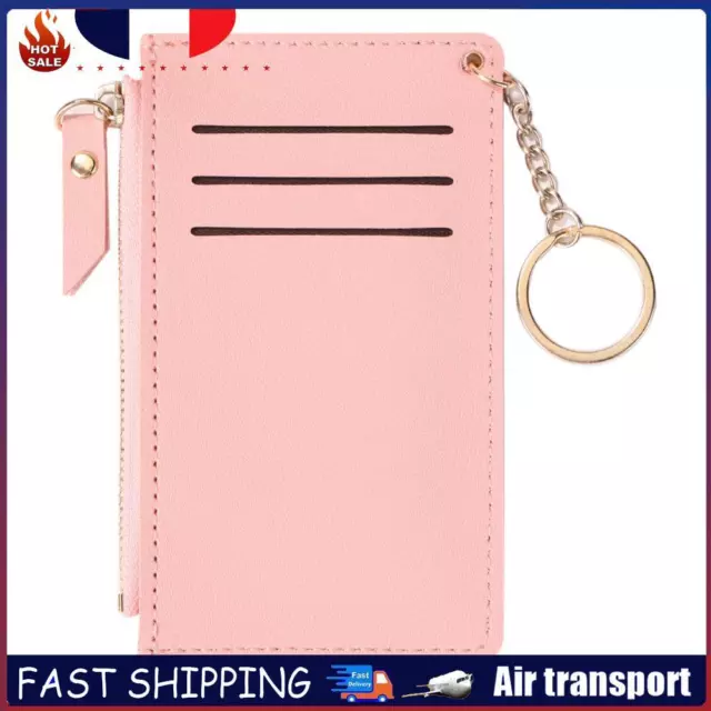 Women Wallet Short PU Coin Purse Fashion Slim Multi-Card Holder (Pink) FR