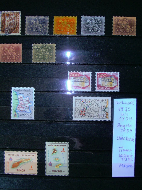 Briefmarken gestempelt  Portugal  1935 bis 1974  und Kolonien ungestempelt