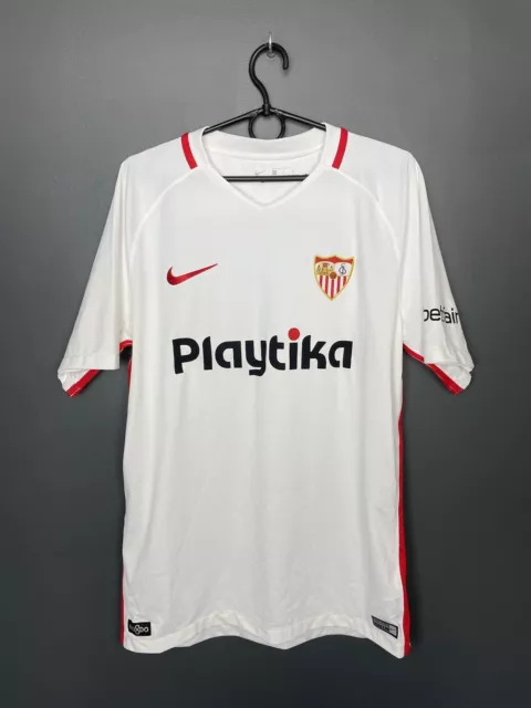 Sevilla 2018/2019 Home Football Shirt Nike Soccer Jersey Size L Adult