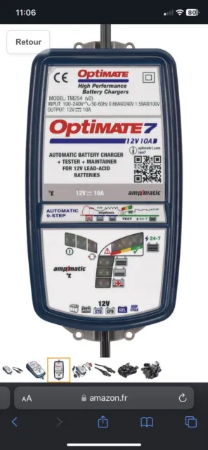Chargeur De Batterie Optimate 7 Tecmate-3807-0545