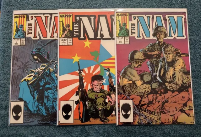 Lot Of Three The Nam Comics From Marvel Comics Issues 6, 7, And 11