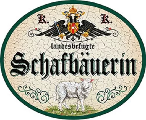 Schafbäuerin + Nostalgieschild