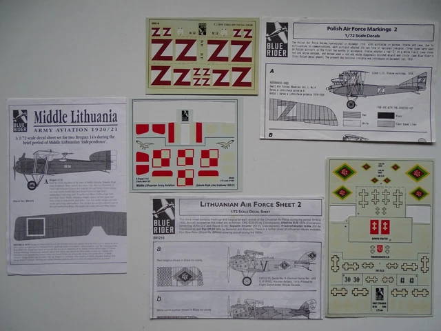 BLUE RIDER DECALS 1/72 Lot Poland & Lithuania EUR 6,00 - PicClick FR