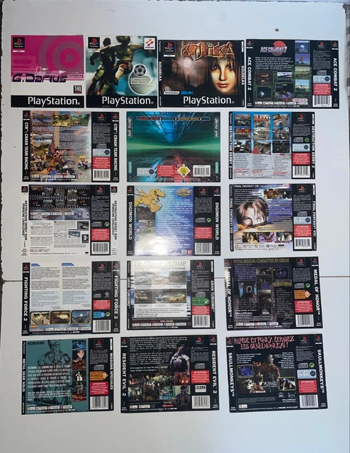 Lot Jaquette + Notice PS1 – Resident Evil + Destruction Derby (très Bon état)