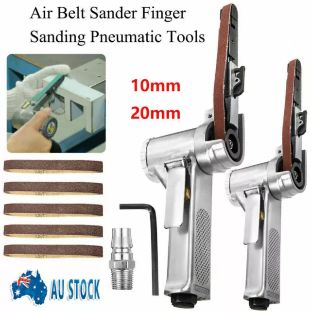 20mm 10mm Air Belt Sander Finger Sander Detail Sander Pneumatic tool Polisher AU