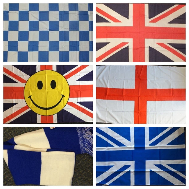 Blackburn Rovers BRFC Flag – 5ft X 3ft – Includes Shirt, Scarf, Badge, Poster, Stickers