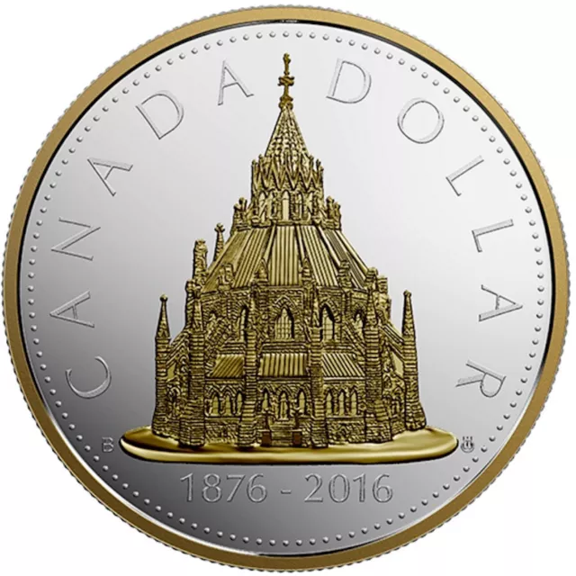 2016 Canada $1 Fine Silver Coin - Library of Parliament Renewed Silver Dollar