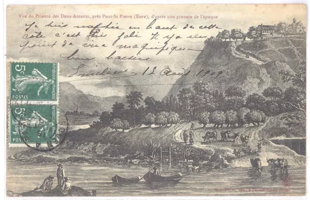 CPA 27 - near PONT SAINT PIERRE (Eure) - View of the Priory of Deux-Amants