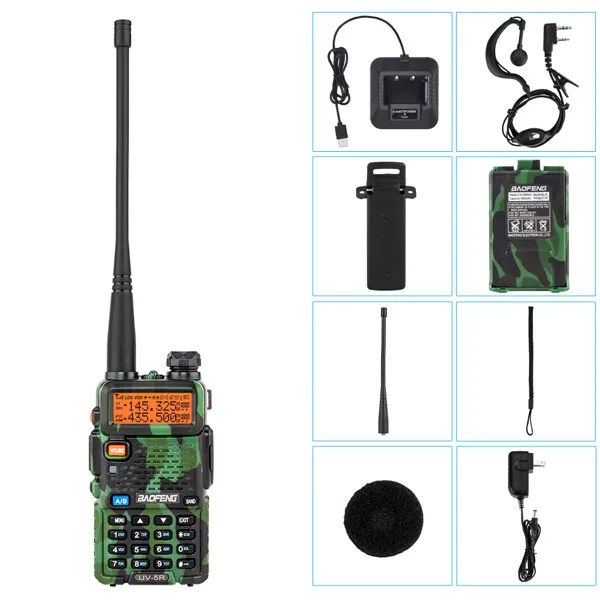 Baofeng UV-5R IV Dual-band Walkie Talkie UHF VHF Ham FM Two Way Radio Interphone