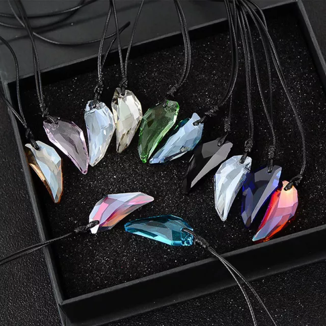 Women Men's  Wolf's Tooth Necklace Crystal Natural Stone Pendant Jewelry GiD=y=