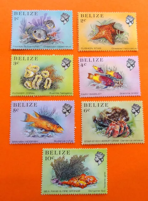 Belize Stamps Scott 699-705 Marine Life MNH 1984 (SEE ITEM DESCRIPTION)