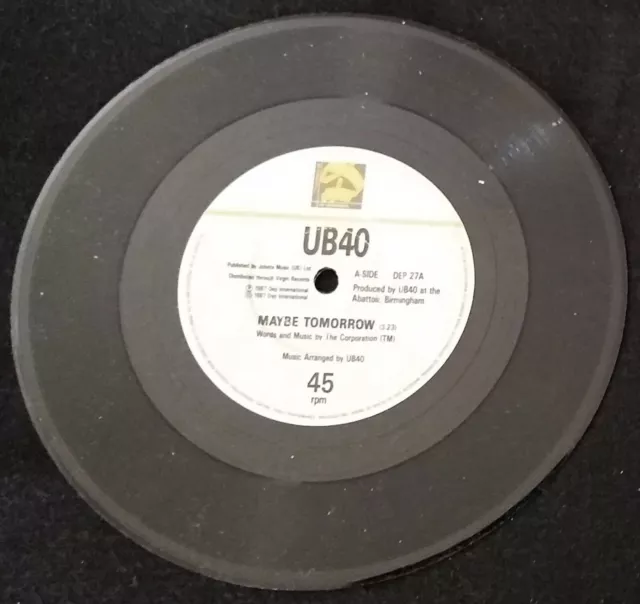 0) UB40 - Maybe Tomorrow - Dubwise - 7" Vinyl Single (7 Inch) [HAS NO COVER]