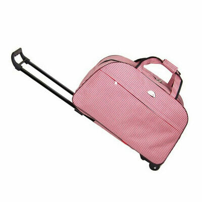 24" Rolling Wheeled Duffle Bag Trolley Bag Carry On Luggage Travel Suitcase Bag