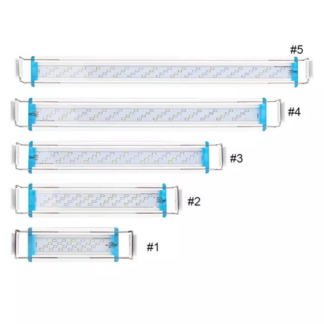 Barra de luz para acuario 90-260 V LED tanque de peces clip delgado lámpara de cultivo de plantas EE. UU. 2