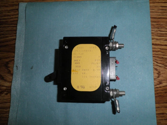 Interruttore Circuito Airpax 80V 10A 1P, Modello LMLK1-1RLS4-29877-3-V, Usato Funzionante