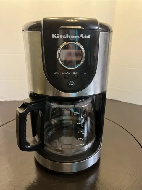 KitchenAid #KCM111OB 12 CUP Coffee Maker Programmable W/Carafe TESTED & Works!