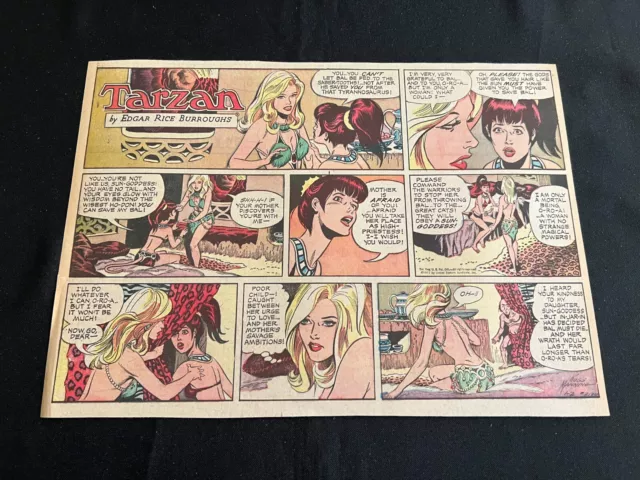 #H07 TARZAN by Russ Manning Lot of 25 Sunday Half Page Comic Strips 1972 ERB