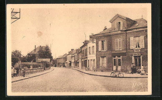 CPA Epaignes, Route de Pont-Audemer