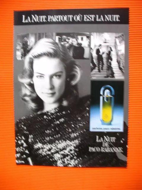 Publicite De Presse Paco Rabanne Parfum La Nuit Partout French Ad 1986
