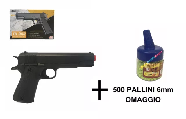 PISTOLA GIOCATTOLO SPARA Pallini 6mm 1911 Beretta +500 pallin OMAGGIO EUR  14,99 - PicClick IT