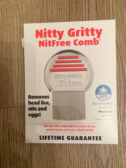Nitty Gritty Nit Comb Head Lice Eggs Detection Removal Sealed BNIB FREEPOST