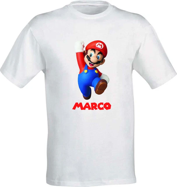Maglietta Super Mario 2 Per Bambino/Bambina... Anche Con Nome... Regalo Natale