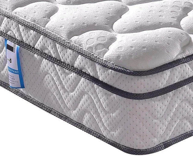 Colchón doble Vesgantti 4FT6, colchón con resortes de bolsillo de 10,3 pulgadas doble con y