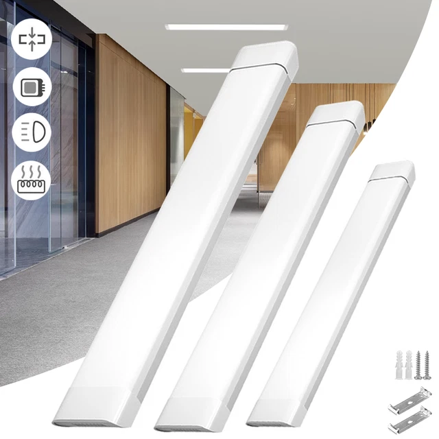 Plafonnier LED Tube Cerbiut Pour Salle De Bain Et Pièces Humides - 30/60/90/120/150 Cm, IP44, 10-50W