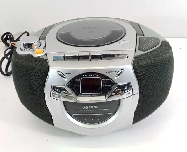 GPX PORTABLE BOOMBOX Am/Fm Radio Compact Disc Player Cassette Recorder