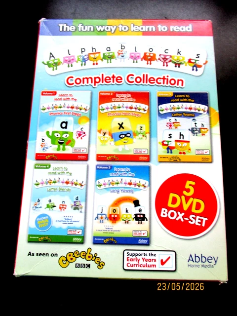 ALPHABLOCKS COMPLETE COLLECTION DVD Box Set Vol 1-5 CBeebies