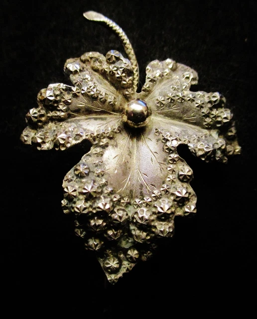 Broche épingle Vintage Ancienne - Métal Serti D'une Pierre Bleue - Bijou Occasion